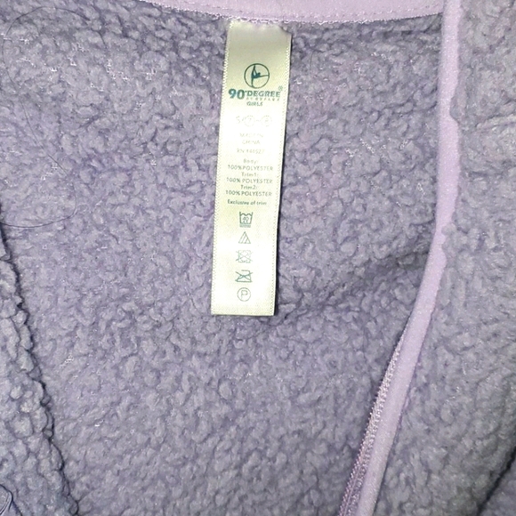 90 Degree by Reflex Girls Fleece Jacket, Size 7/8 - Picture 3 of 4